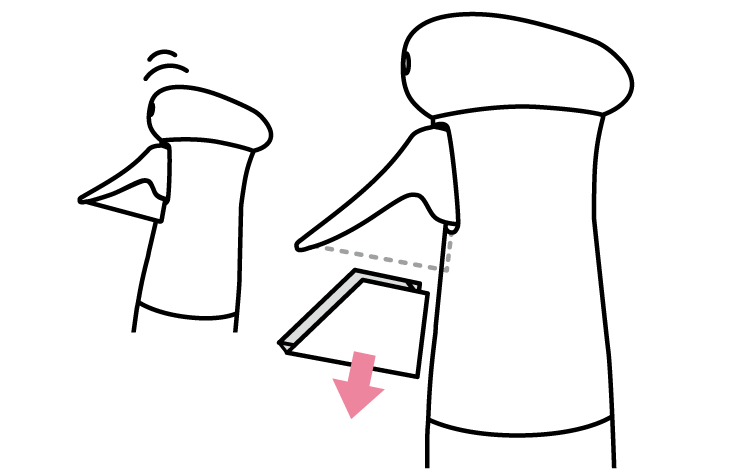 容器を軽く振ったあと、ストッパーを外します。